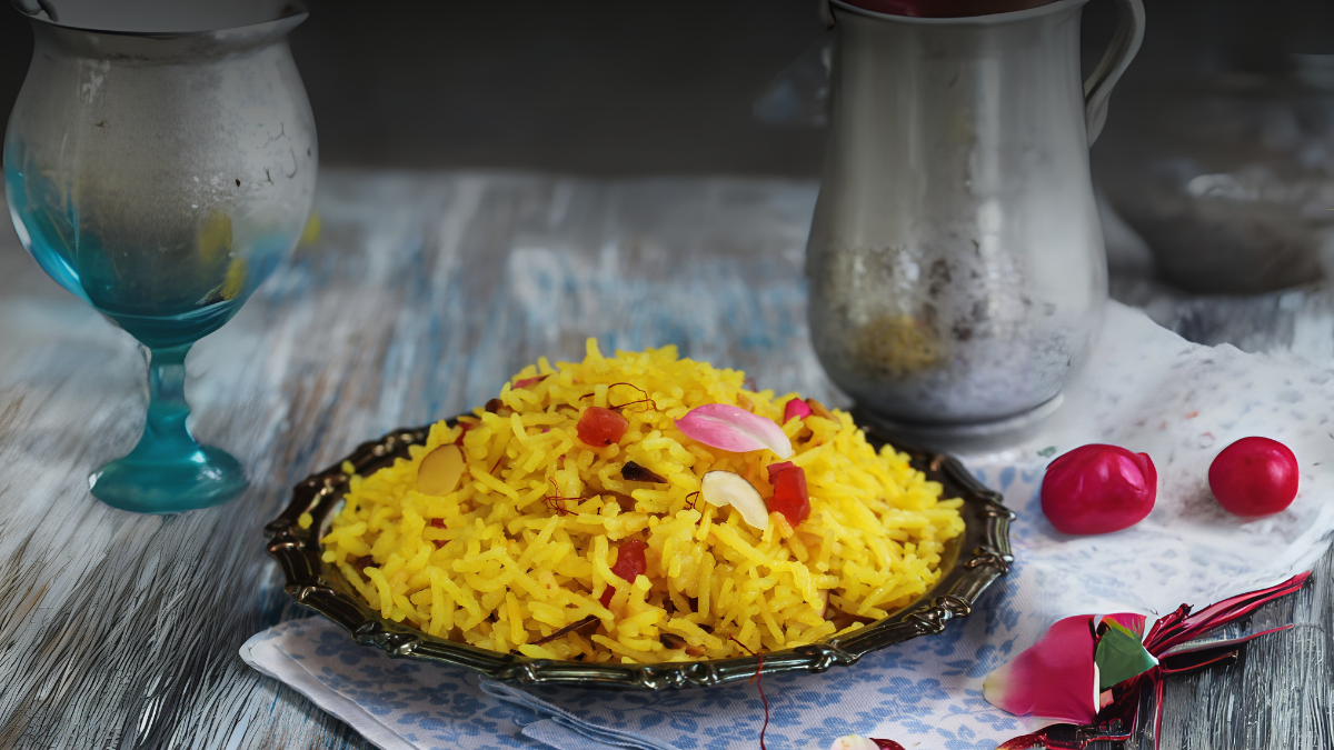 Saffron rice that can be made quickly.